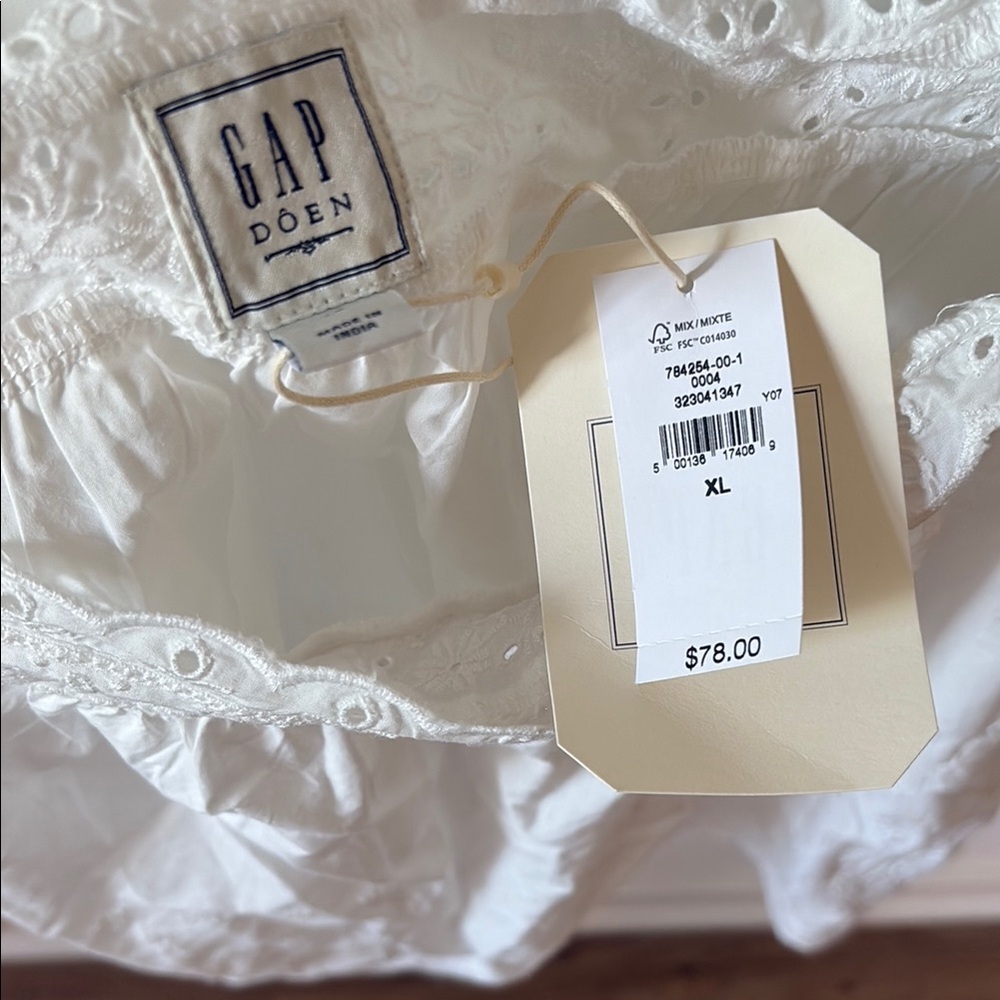 GAP x Doen White Lace Sleeveless Blouse - Picture 3 of 7